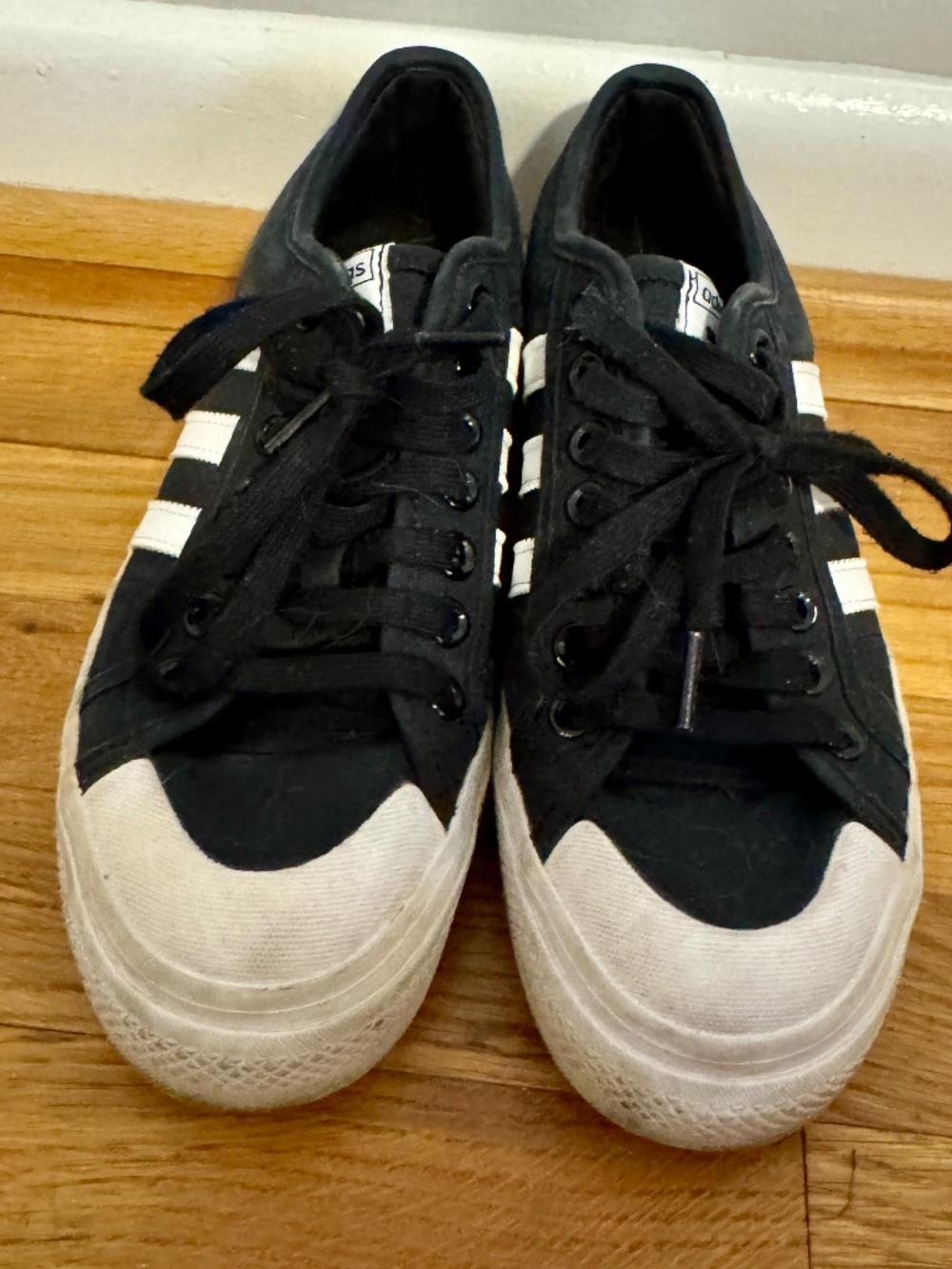 Women's Adidas Nizza Platform Shoes 'Black/White' - Womens Size 9, FV5321